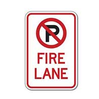 No Parking Symbol Fire Lane Signs - 12x18