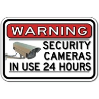 Color Security Cameras In Use 24 Hours - 18x12