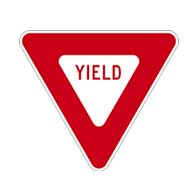 buy R1-2 YIELD Signs - 24X24X24- MUTCD Compliant Regulation High-Intensity Prismatic Reflective YIELD Signs on Rust-free Heavy Gauge Aluminum. This sign meets Federal MUTCD YIELD Sign specifications.