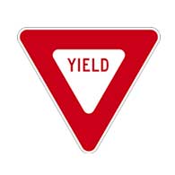 YIELD Traffic Sign - 30x30x30