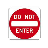 R5-1 Do Not Enter Signs - 24x24 - Official MUTCD Reflective Rust-Free Heavy Gauge Aluminum Road Signs