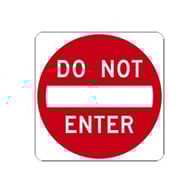 R5-1 Do Not Enter Signs - 18x18 - Official MUTCD Reflective Rust-Free Heavy Gauge Aluminum Road Signs.