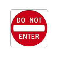 R5-1 Do Not Enter Signs - 18x18 - Official MUTCD Reflective Rust-Free Heavy Gauge Aluminum Road Signs.