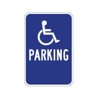 Handicapped Disabled Parking Guide Sign - No Arrows - 12x12 - Reflective Rust-Free Heavy Gauge Aluminum Accessibility Signs