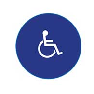 ADA Compliant Womens Restroom Door Signs with Symbol of Accessibility - 12x12