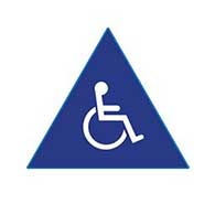 ADA Compliant Mens Restroom Door Signs with Tactile ISA Symbol - 12x12