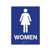 ADA Compliant Womens Restroom Wall Signs - 6x8