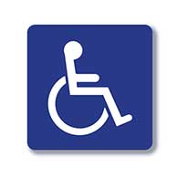 ADA Symbol of Accessibility (ISA) Sign for Restaurant Table Mounting