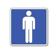 Mens Restroom Symbol Sign - 8x8- Non-Reflective Rust-Free .050 Gauge Aluminum Symbol Sign for Mens Toilet