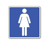 Womens Restroom Symbol Sign - 8x8- Non-Reflective Rust-Free .050 Gauge Aluminum Symbol Sign for Womens Toilet