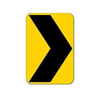 W1-8R - Right Chevron Arrow Warning Sign-12x18- Official MUTCD Reflective Rust-Free Heavy Gauge Aluminum Road Signs