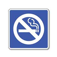 No Smoking Allowed Symbol Sign - 8x8- Non-Reflective Rust-Free .050 Gauge Aluminum Symbol Sign for Non-Smoking Area Signs