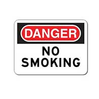 Danger No Smoking OSHA-Style Sign - 24x18- Reflective rust-free heavy-gauge aluminum OSHA Safety and Warning Signs