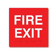 ADA Compliant Fire Exit Sign - 6x6