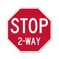 Intersection STOP Sign - 30x30 - Choice of 2, 3, 4 or All Way