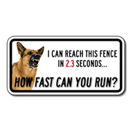 Buy No Trespassing Guard Dog Door Signs - 12x6 - Full-Color Reflective Rust-Free Aluminum Guard Dog Signs