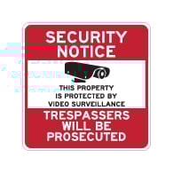 Property Protected By Video Surveillance Sign - 30x30