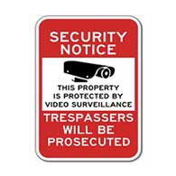 Label - PROPERTY PROTECTED BY VIDEO SURVEILLANCE - 6x8