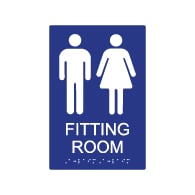 ADA Compliant Unisex Fitting Room Sign- 6x9