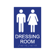 ADA Compliant Unisex Dressing Room Sign- 6x9