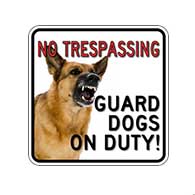 Guard Dogs On Duty Window Decals - 6x6 - Package of 3