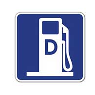 D9-11 Diesel Fuel Sign - 18x18- Reflective Rust-Free Heavy Gauge Aluminum Parking Lot and Gas Station Signs