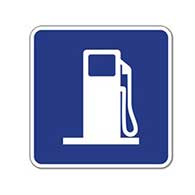 D9-7 Gas Pump Sign - 18x18- Reflective Rust-Free Heavy Gauge Aluminum Parking Lot and Gas Station Signs