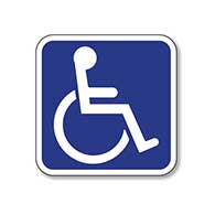 ISA- International Symbol of Accessibility Sign - Durable Baked Enamel .050 gauge Aluminum Symbol of Accessibility signs