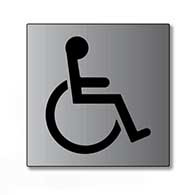 ADA International Symbol of Accessibility (ISA) Sign with Tactile Symbol  - 6x6 - An attractive alternative to plastic ADA signs
