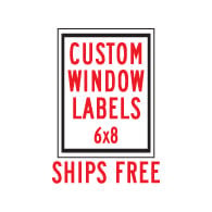 Custom Window Decals - Digitally printed color-fast window decals. Decals have peel-and-stick adhesive on the front side to allow for placing on the inside of your windows to minimize weathering and tampering