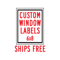Custom Window Decals - Digitally printed color-fast window decals. Decals have peel-and-stick adhesive on the front side to allow for placing on the inside of your windows to minimize weathering and tampering