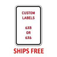 Custom Self-Adhesive Labels - 6x6 - Digitally printed color-fast peel-and-stick labels rated for 5 years.