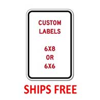 Custom Self-Adhesive Labels - 6x6 - Digitally printed color-fast peel-and-stick labels rated for 5 years.