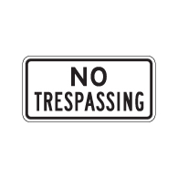 Buy No Trespassing Door Signs - 12x6 - Reflective Rust-Free Durable Aluminum No Trespassing Signs