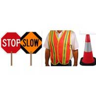 School Crossing Guard Kit - (2) STOP/SLOW Signs, (2) Reflective Vests, (3) Reflective Safety Cones