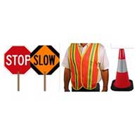 School Crossing Guard Kit - Includes (1) STOP Paddle Sign, (1) STOP/SLOW Paddle Sign, (2) Vests, and (3) Safety Cones