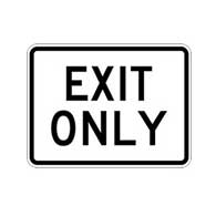 Exit Only Parking Lot Signs - 24x18 - Reflective Heavy Gauge Aluminum Exit Only Signs for Parking Lots