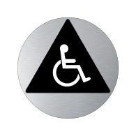 ADA Unisex Restroom Door Sign with Wheelchair Symbols - 12x12