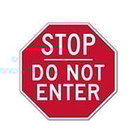 Do Not Enter STOP Sign - 18X18 - Reflective Rust-Free Heavy Gauge Aluminum Do Not Enter Signs