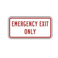 Emergency Exit Only Signs - 12x6 - Reflective Rust-Free Aluminum Exit Signs. Designate building Exits meant for Emergency Use Only with this Emergency Exit Only sign.