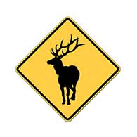 Elk Road Warning Sign - 24x24 - Reflective Heavy Gauge Rust-Free Aluminum