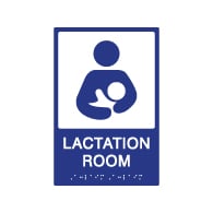 ADA Compliant Lactation Room Sign with Tactile Text and Grade 2 Braille - 6x9