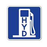 G66-22G (CA) Hydrogen Fuel Sign - 18x18 - Reflective Rust-Free Heavy Gauge Aluminum Alternative Fueling Signs