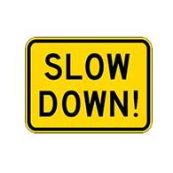 SLOW DOWN Warning Signs - 24x18- Reflective Rust-Free Heavy Gauge Aluminum Slow Down Caution Signs