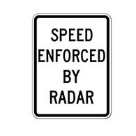 Speed Enforced by Radar Sign - 18x24 - Official R48 MUTCD Compliant Engineer Grade Reflective Rust-Free and Heavy Gauge Aluminum Speed Limit Sign from STOP Signs And More