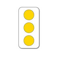 3-pack of Yellow Reflector Warning Signs - 12x6 - 4-holes allow for signs to be mounted vertically or horizontally - Diamond Grade Yellow Reflectors on Baked Enamel White Sign Base - Made to meet Federal MUTCD specifications for OM2-1V and OM2-1H signs