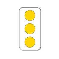 3-pack of Yellow Reflector Warning Signs - 12x6 - 4-holes allow for signs to be mounted vertically or horizontally - Diamond Grade Yellow Reflectors on Baked Enamel White Sign Base - Made to meet Federal MUTCD specifications for OM2-1V and OM2-1H signs