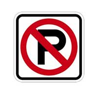 R8-3A No Parking Symbol Signs - 8x8