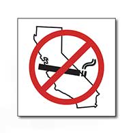 No Smoking Allowed California - 6x6 - Window Decal or Label