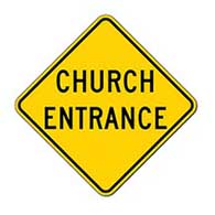 Reserved For Church Parking Signs 12x18 - Reflective Rust-Free Heavy Gauge Aluminum